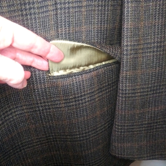 Ralph Lauren Men's Wool Brown Tweed Plaid Sports Coat/Jacket - Picture 4 of 11